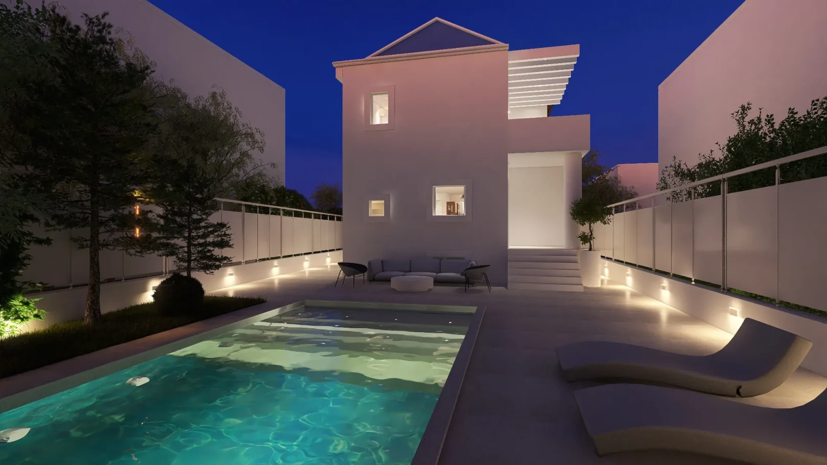 mediterranean villa with swimming pool